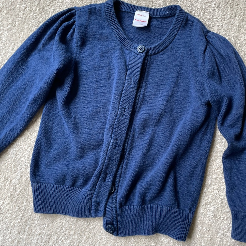 Hanna A. Sz 6-7 Navy cardigan
